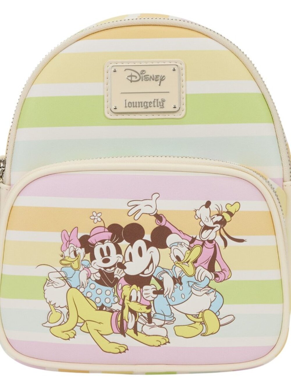 Loungefly Disney Mickey & Friends Rainbow Stripe Convertible Backpack NWT